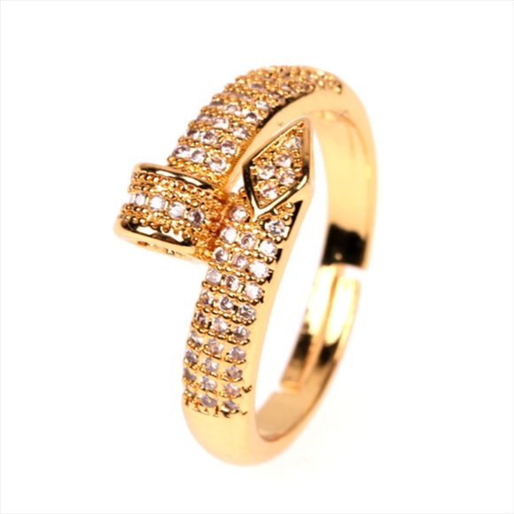 Iced Out Nail Ring - Picture 2 of 4